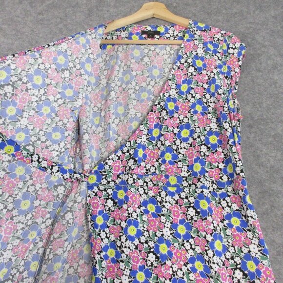 J. Crew Floral Wrap Midi Dress - Picture 9 of 14